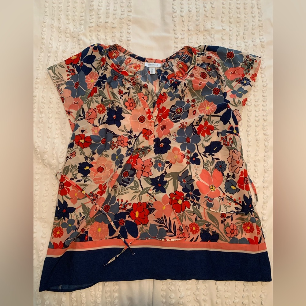 Motherhood Maternity Floral Blouse in XL
